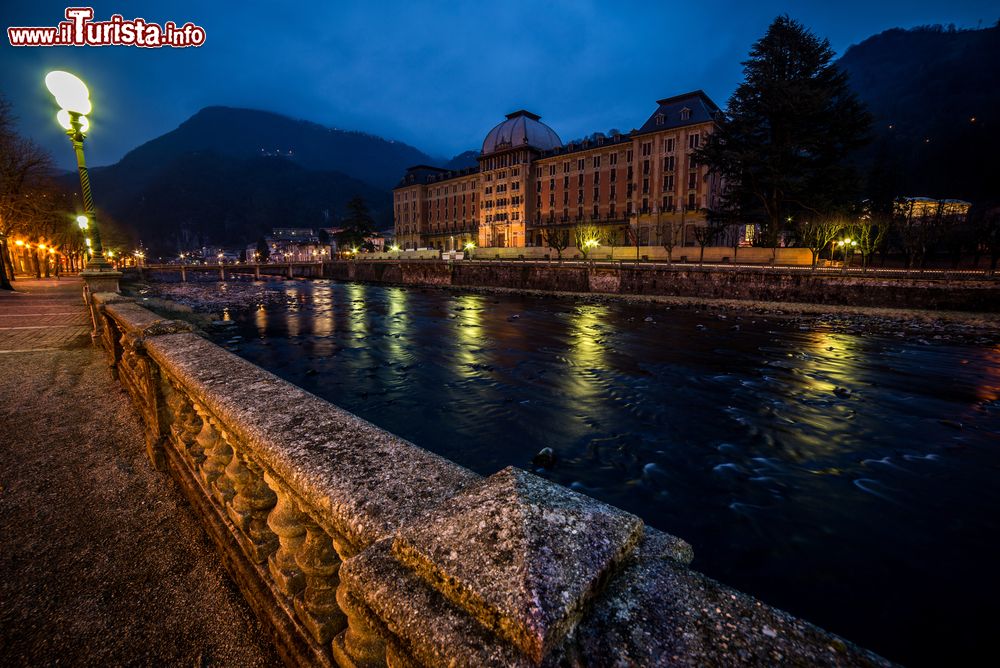 Immagine Il fiume Brembo e la città termale di San Pellegrino Terme in provincia di Bergamo