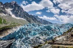 Il ghiacciaio di Argentiere nelle Alpi di Chamonix, Francia.
