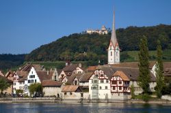 La parte antica della città di Stein am Rhein nel nord della Svizzera
