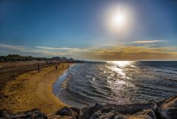 La spiaggia del Lido di Jesolo sulle coste del Veneto, Mare Adriatico