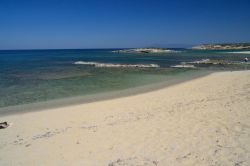 La spiaggia sui Sa Mesa Longa uno dei lidi sabbiosi di Putzu Idu in Sardegna