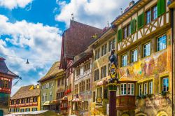 Le case colorate del centro di  Stein am Rhein in Svizzera