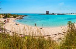 Spiaggia e fortificazione di Torre Chianca a Porto Cesareo, Salento, Puglia - © Landscape Nature Photo / Shutterstock.com