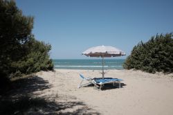 Spiaggia sulla costa di Campomarino sul mar Jonio, in Puglia