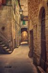 Un vicolo del borgo medievale di Pitigliano, Toscana. E' uno dei centri abitati più belli della Maremma grossetana.



