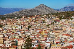 Vista aerea di Dorgali cittadina della Sardegna orientale