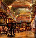 Gli interni della Biblioteca Nazionale di Praga, ...