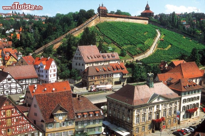 Immagine Il centro Esslingen sul fiume Neckar - La fotografia è stata scattata da una delle due torri della chiesa di St.Dionys - © German National Tourist Board / Esslingen Stadtmarketing & Tourismus GmbH