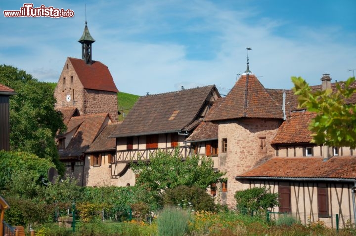 Immagine Centro medievale di Riquewihr, Alsazia - Con i suoi 8.280 chilometri quadrati, l'Alsazia è la più piccola delle regioni francesi. Con una pianura a est percorsa dal Reno, i Vosgi a ovest e a sud colline con filari di viti, questo territorio si presenta con una sugegstiva morfologia che contribuisce a renderlo meta fra le più interessanti per i turisti. Il centro storico, racchiuso dentro una doppia cinta muraria, è fra i più visitati della Francia © valerylilas / Shutterstock.com