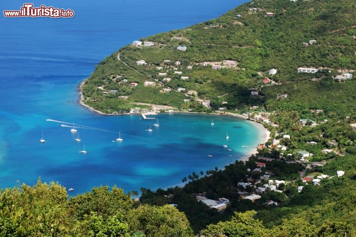 Immagine Fotografia aerea di una baia a Tortola, Isole Vergini Britanniche (BVI, Caraibi) - © Ramunas Bruzas / Shutterstock.com