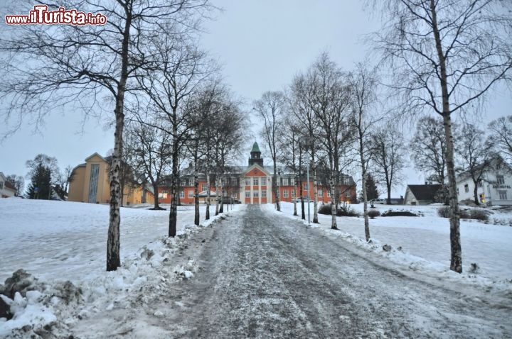 Immagine Parco cittadino, con scuola, nel  centro di Tromso in Norvegia