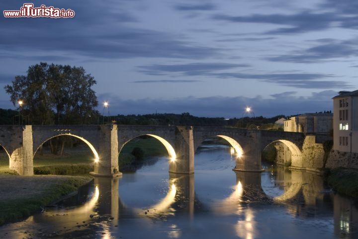 Immagine il Ponte vecchio di Carcassonne in Francia. Il Vieux pont è costituito da 12 arcate, ciascuna di dimensioni diversi dalle altre - © Francisco Javier Gil / Shutterstock.com