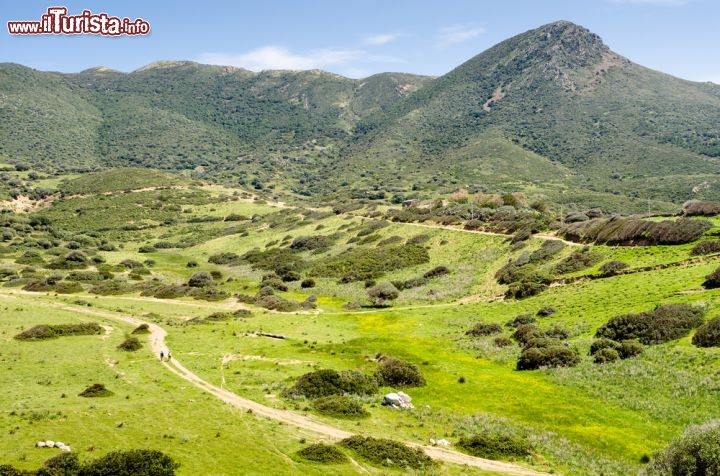 Immagine Punta Su Guardianu, le montagne che si trovano alle spelle di Buggerru in Sardegna - © marmo81 / Shutterstock.com