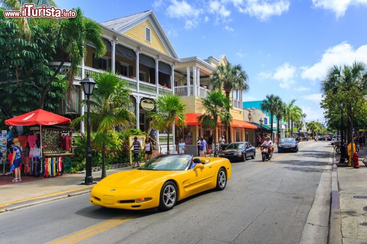 Immagine Panorama sul centro di Key West, Florida - Oltre a visitare i tanti monumenti e edifici storici di Key West, dove hanno vissuto personaggi famosi come Hemingway, a chi si reca in quest'isola degli USA consigliamo una passeggiata a piedi fra le vie del centro dove le vecchie abitazioni di un tempo hanno resistito all'urbanizzazione moderna degli ultimi decenni. Un modo divertente per osservare da vicino la tranquilla vita quotidiana dei conchs, termine che indica sia una grande conchiglia che gli abitanti stessi dell'isola © Gil.K / Shutterstock.com