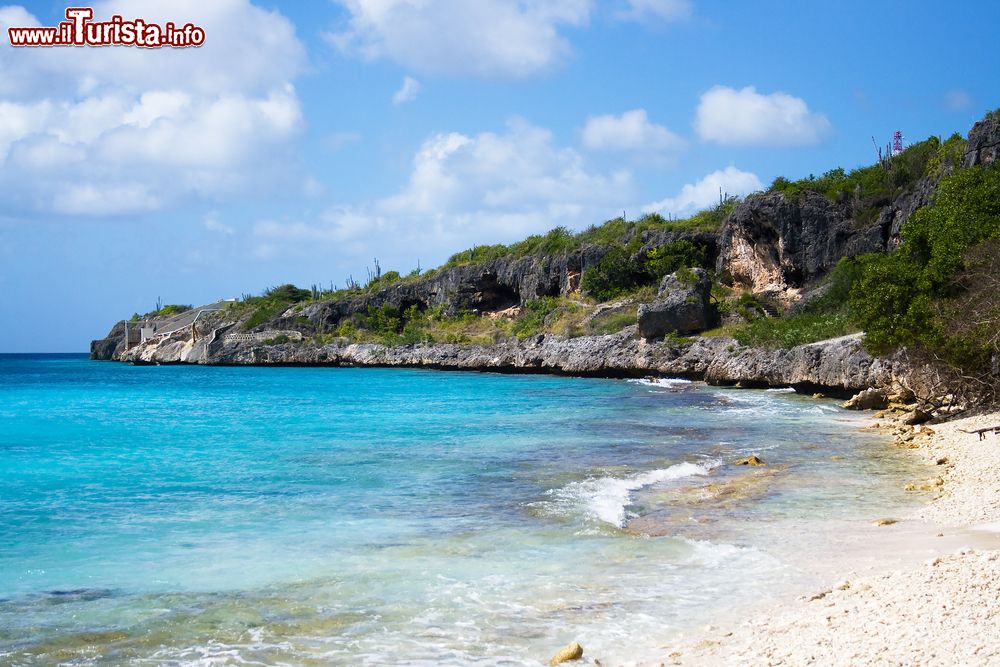 Immagine Acqua cristallina lunga la costa dell'isola olandese di Bonaire, Antille. Siamo a nord del litorale del Venezuela, nel Mare dei Caraibi.