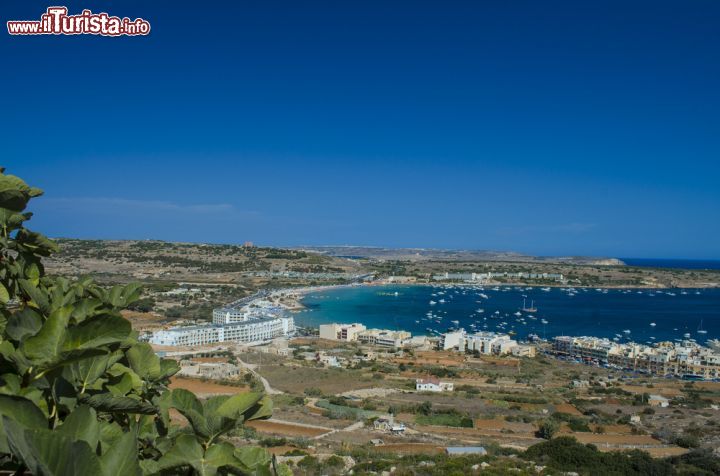 Immagine Baia di Mellieha, Malta. L'ampia baia dell'isola non ha risparmiato questo territorio dalle incursioni dei pirati che nel corso dei secoli sono approdati sin qui più volte. Succesivamente, questi stessi luoghi hanno visto il sorgere di graziose e accoglienti località fra cui Mellieha - © Malcolm Grima / Shutterstock.com