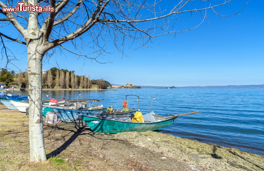 Immagine Barche da pesca a Marta, sul Lago di Bolsena (Lazio)