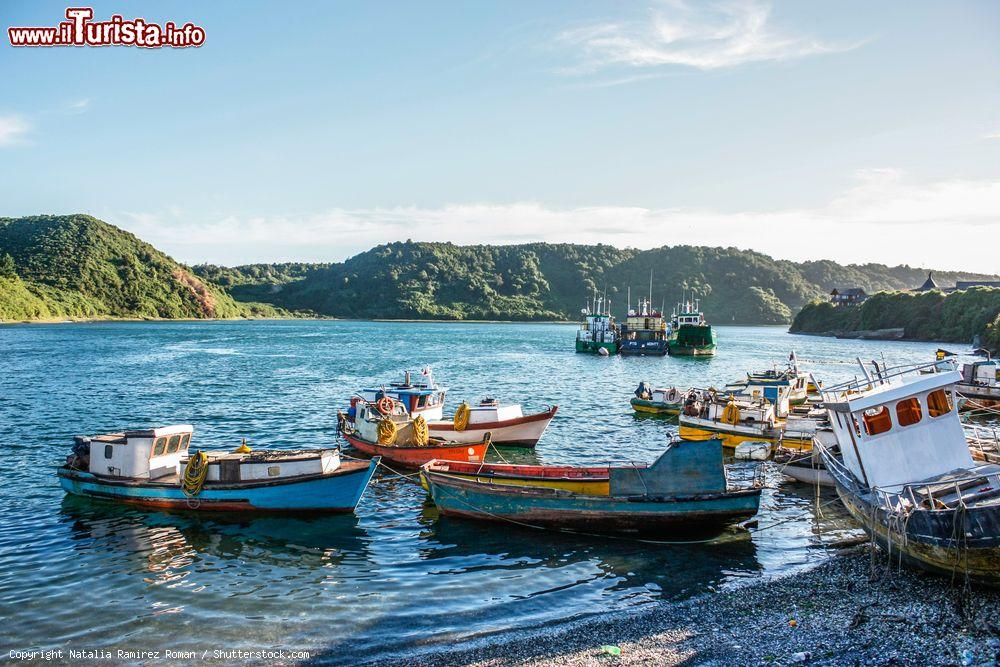Immagine Barche da pesca ormeggiate a Angelmo, Puerto Montt, Cile - © Natalia Ramirez Roman / Shutterstock.com