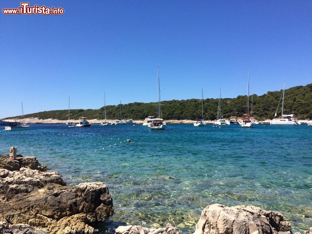 Immagine Barche in rada, isola di San Clemente (Sveti Klement) in Dalmazia - © TMP_An_Instant_of_Time / Shutterstock.com