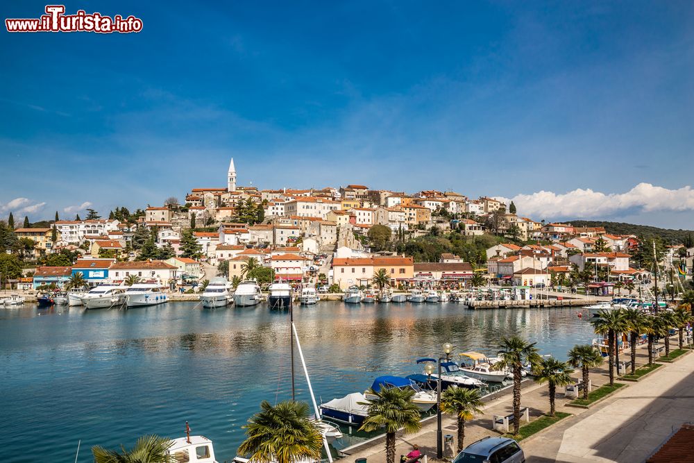 Immagine Barche ormeggiate al porto di Vrsar, Croazia. Orsera offre un clima tipicamente mediterraneo, una costa frastagliata e una natura incontaminata.