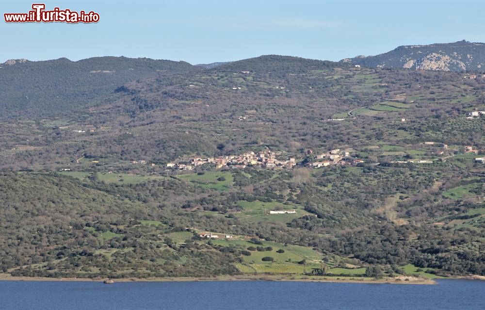 Immagine Bidoni, panorama del villaggio e il lago Omodeo - © Gianni Careddu, CC BY-SA 4.0, Wikipedia