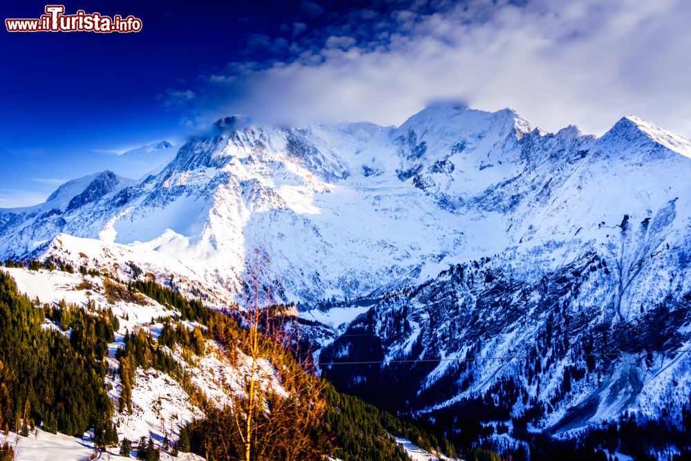 Immagine Cime innevate nei pressi del Monte Bianco, Saint-Gervais-les-Bains (Francia).