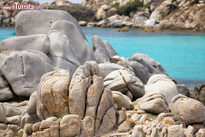 Immagine Costa granitica dell'isola di Lavezzi, Corsica: sullo sfondo l'acqua trasparente del Tirreno.