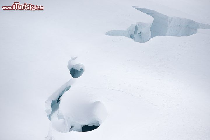 Immagine Crepacci profondi al ghiacciaio dell'Aletsch, Grindelwald, Alpi svizzere.