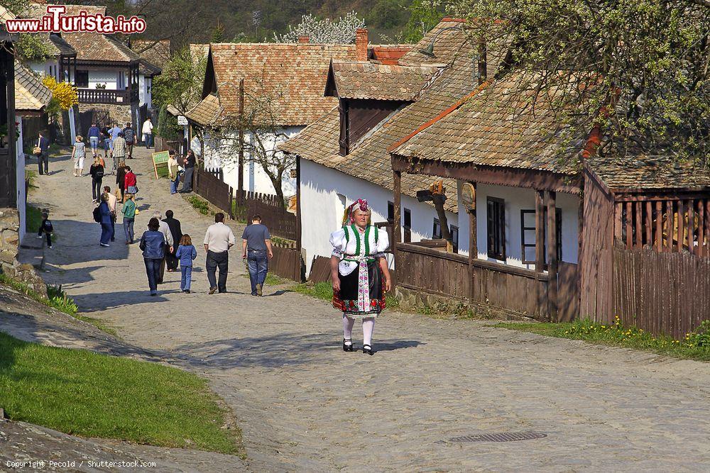 Immagine Donna in abito tradizionale nel villaggio di Holloko, Ungheria. Per le feste più importanti, come la Pasqua, gli abitanti del paese indossano i costumi tipici per riportare alla memoria le proprie tradizioni - © Pecold / Shutterstock.com