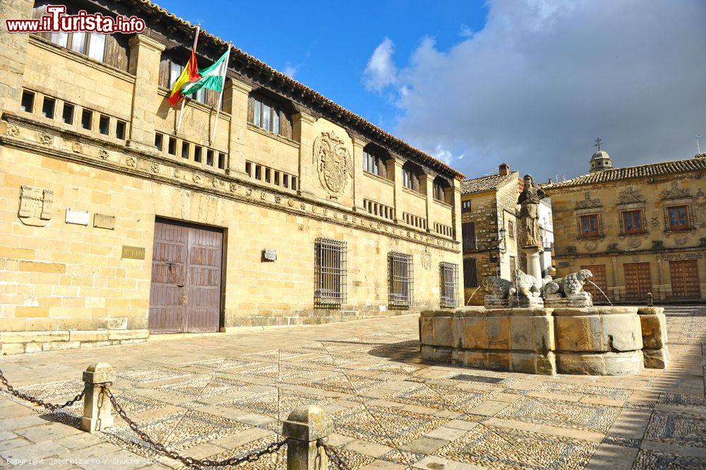 Immagine Fontana dei Leoni a Baeza, Spagna. Si trova in Piazza del Popolo nella cittadina andalusa di Baeza dichiarata Patrimonio dell'Umanità per aver saputo conservare le caratteristiche dei centri rinascimentali - © joserpizarro / Shutterstock.com