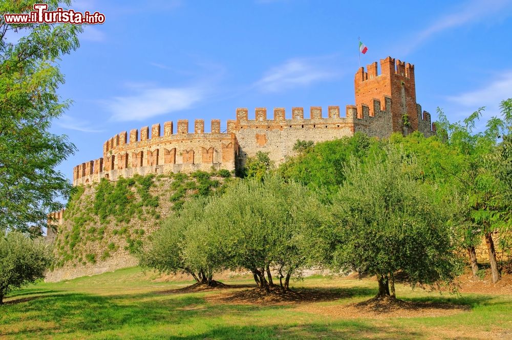 Immagine Il Castello Scaligero di Soave in Veneto. Il borgo posto ad oriente di Verona è anche famoso per il suo vino bianco, che prende il nome dalla località