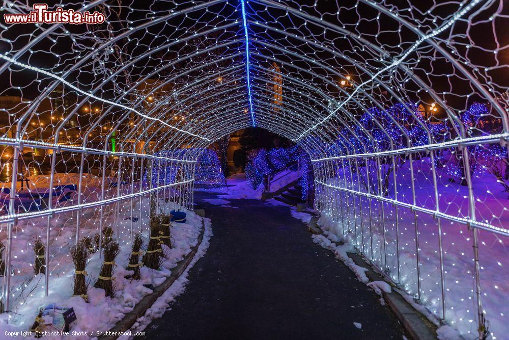 Immagine Illuminazione notturna a Kushiro, Giappone. Durante le festività natalizie, la cittadina si veste di luci e colori - © Distinctive Shots / Shutterstock.com