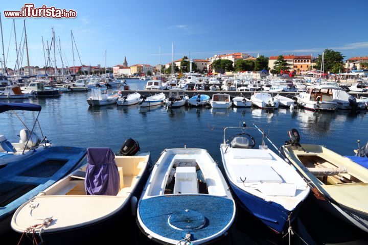 Immagine Imbarcazioni alla marina di Porec, Croazia. Il porto della città si trova a Obala Marsala Tita, vicino al centro. Può essere facilmente raggiungibile a piedi - © Tupungato / Shutterstock.com