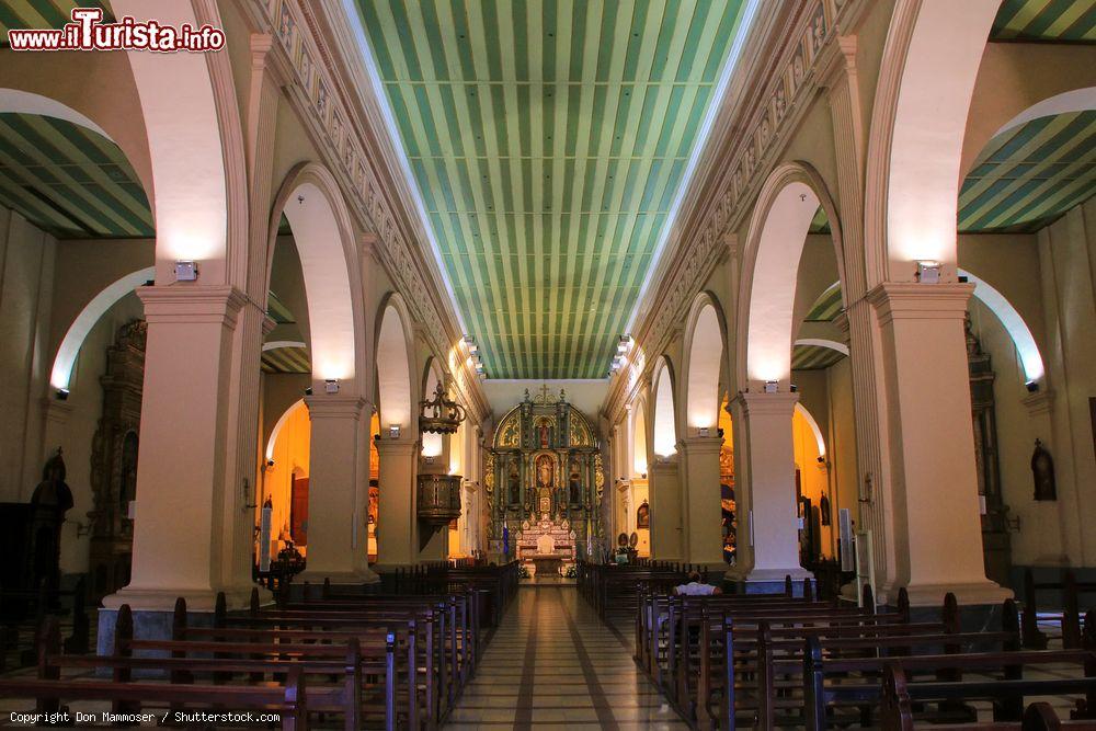 Immagine Interno della cattedrale di Nostra Signora dell'Assunzione a Asuncion, Paraguay. Dedicata alla Madonna dell'Assunta, fu costruita nelle attuali forme negli anni '40 del XIX° secolo - © Don Mammoser / Shutterstock.com