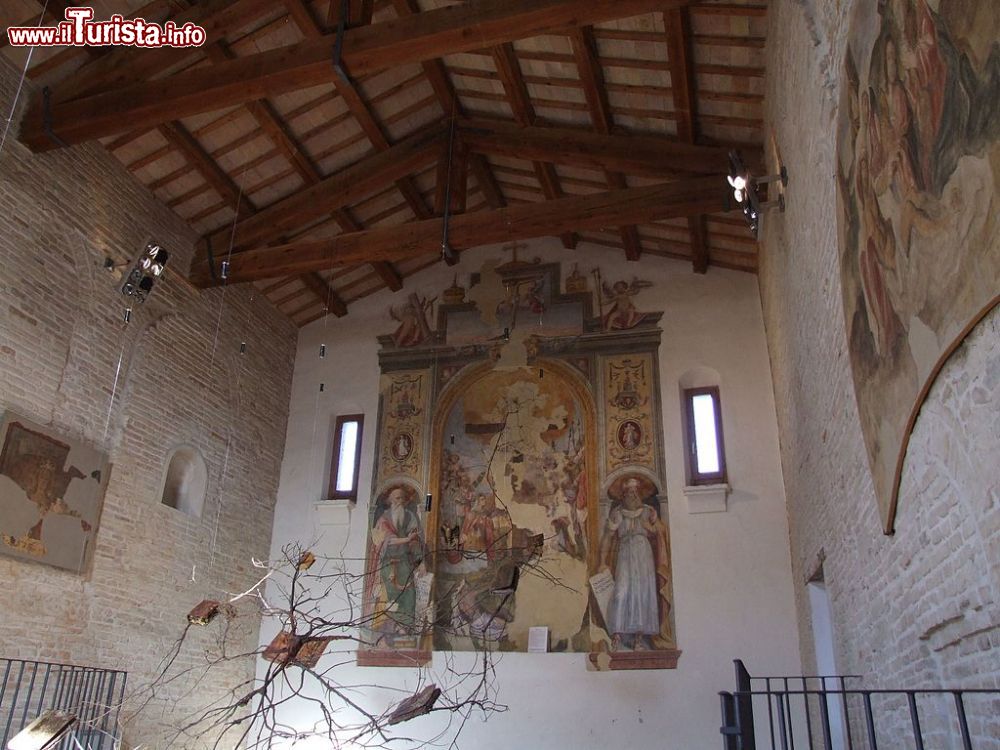 Immagine Interno della Chiesa di Santa Croce a Serra de' Conti  provincia di Ancona - © Diego Baglieri - CC BY-SA 4.0, Wikipedia