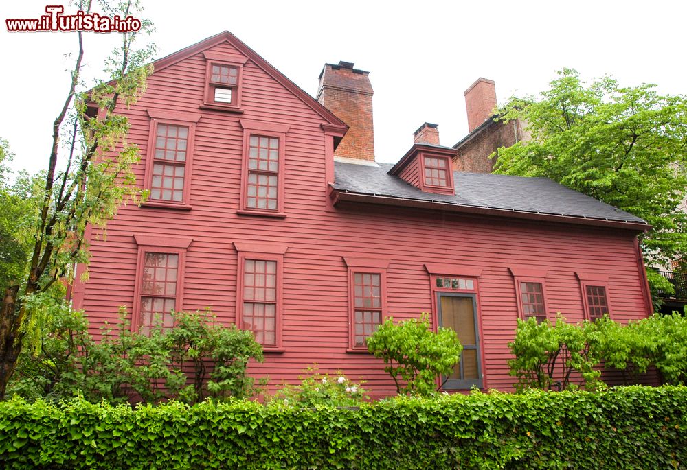 Immagine La casa del governatore Stephen Hopkins a Providence, Satti Uniti d'America. Qui è ospitato il museo nazionale storico della città di Rhode Island.