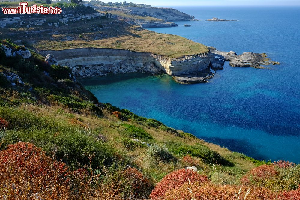 Immagine La costa selvaggia vicino ad Augusta, Sicilia. Situata in provincia di Siracusa, questa località nei pressi del sito dell'antica città dorica di Megara Hyblaea venne fondata dall'imperatore Federico II° di Svevia nel 1232.