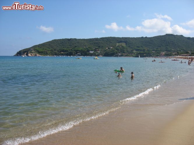 Immagine La lunga spiaggia di Procchio, rinomata stazione balneare nel territorio comunale di Marciana, isola d'Elba (Toscana).