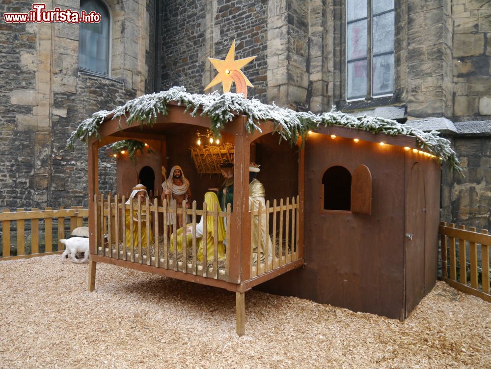 Immagine La Natività rappresentata al tradizionale mercato natalizio di Goslar, Germania.