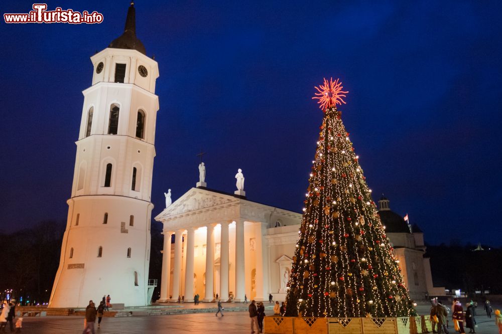 Immagine La Piazza della Cattedrale di Vilnius durante il Natale