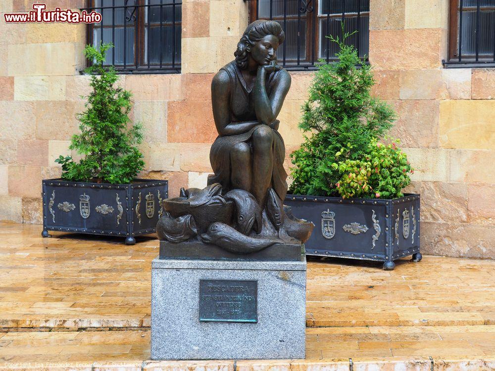 Immagine La statua in bronzo nota come la Pescadera a Oviedo, Spagna. E' stata realizzata in onore di  Saturnina Requejo e si trova nei pressi della piazza Trascorrales - © Isa Fernandez Fernandez / Shutterstock.com