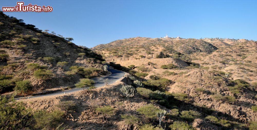 Immagine La strada da Asmara a Massawa, Eritrea. Un tratto dell'asfalto che dalla capitale eritrea conduce sino al principale porto del paese nonché seconda cittadina per importanza di tutto il paese.