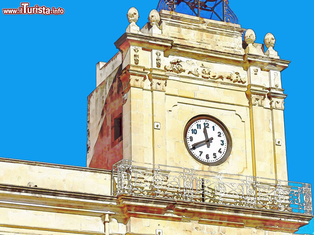 Immagine La torre dell'orologio a Avola, Sicilia.