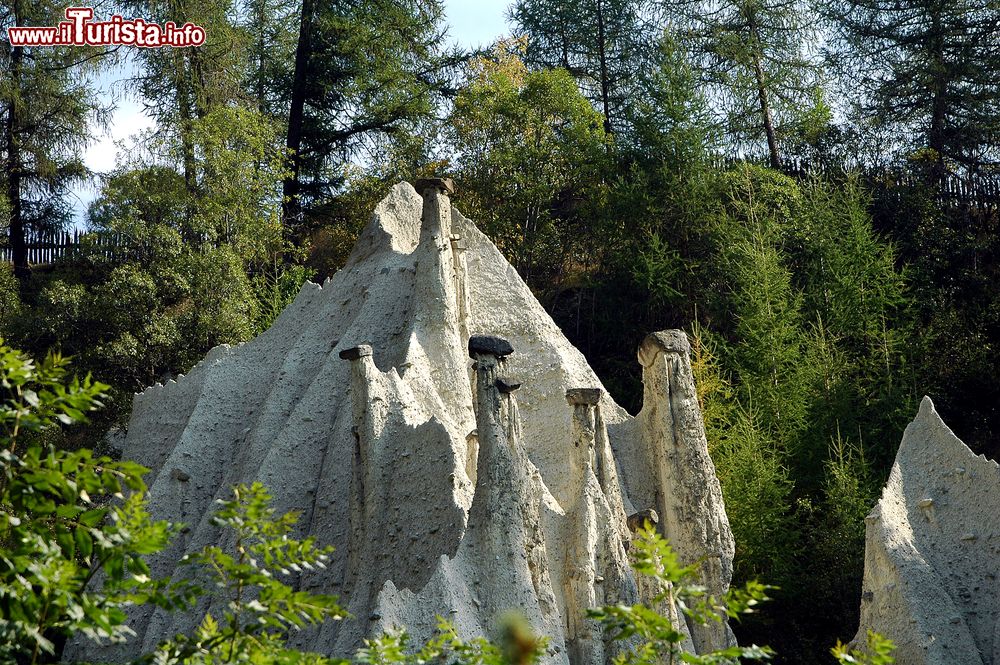 Immagine Le particolari piramidi di terra a Terento. Sono forme di erosione di depositi morenici di valle