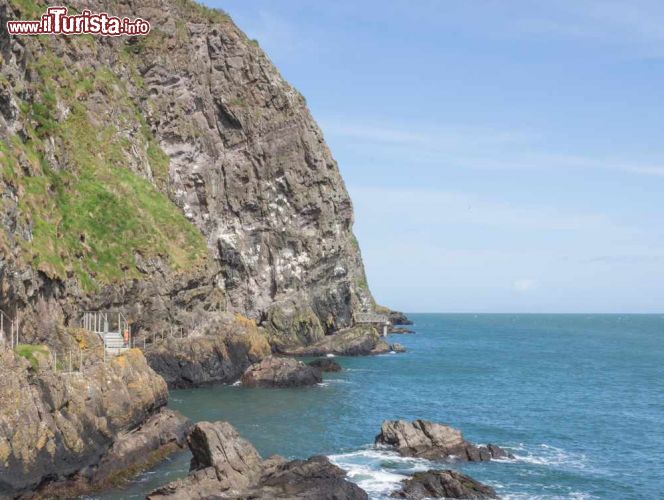 Immagine Le scogliere vicino a Larne, dove si snoda il percorso di The Gobbins, uno dei sentieri costieri più belli in Irlanda