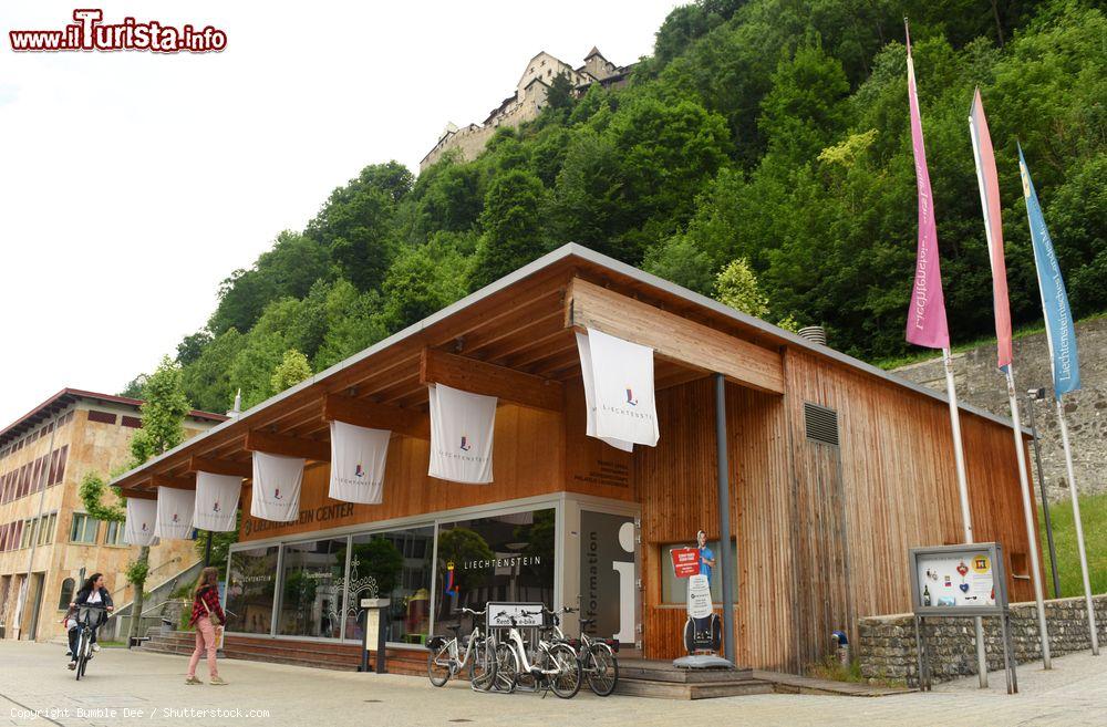 Immagine L'edificio del Turismo a Vaduz, Liechtenstein. Aperto tutti i giorni dalle 9 alle 17, l'ufficio turistico della cittadina è ospitato in un grazioso chalet in legno con grandi vetrate - © Bumble Dee / Shutterstock.com
