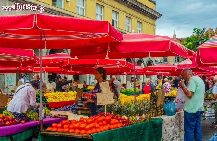 Immagine Mercato di prodotti freschi a Zagabria, Croazia. Vicino a Piazza Kvaternik si trova uno dei più grandi e popolari mercati di Zagabria dove si possono acquistare prodotti freschi direttamente dai contadini - © pavel dudek / Shutterstock.com