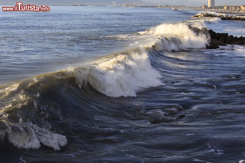 Immagine Onde sulla costa della Versilia  a Marina di Massa in Toscana