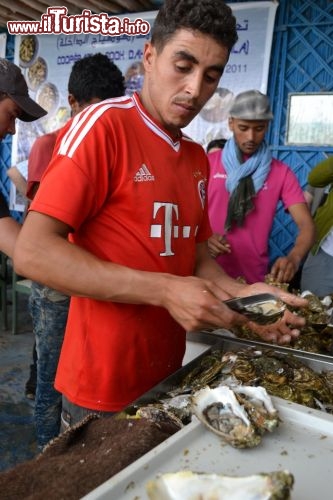 Immagine Ostriche, Dakhla: le ostriche sono coltivate nella Baia di Dakhla. In località Boutalha, alcune attività in riva al mare le propongono agli ospiti di passaggio.