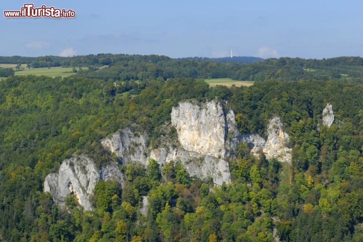 Immagine Paesaggio nei pressi di Sigmaringen, Germania - Foreste folte e profumate circondano questa bella località tedesca ai piedi del Giura Svevo, catena montuosa del Baden-Wurttemberg © Bildagentur Zoonar GmbH / Shutterstock.com